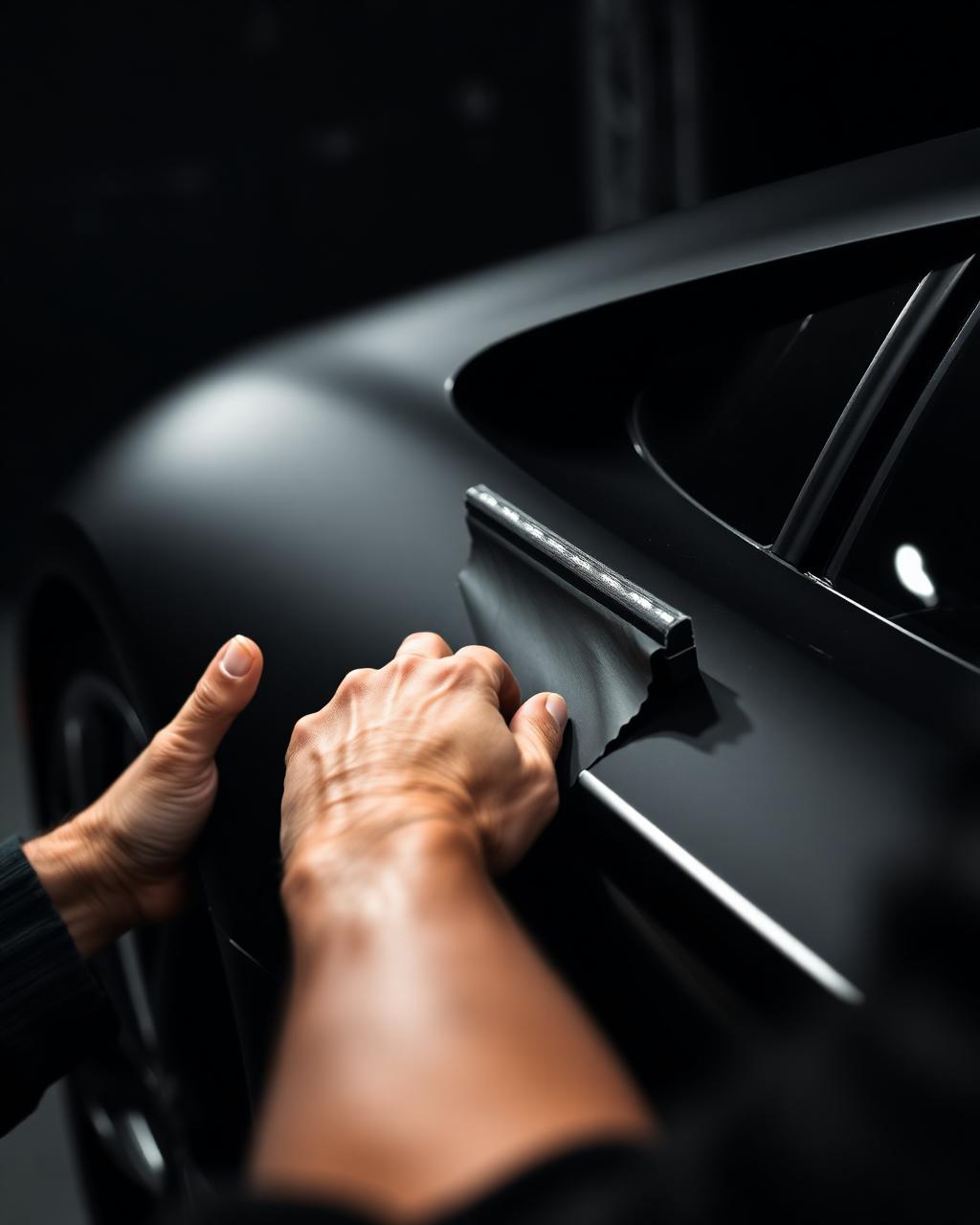 Craftsman applying a wrap
